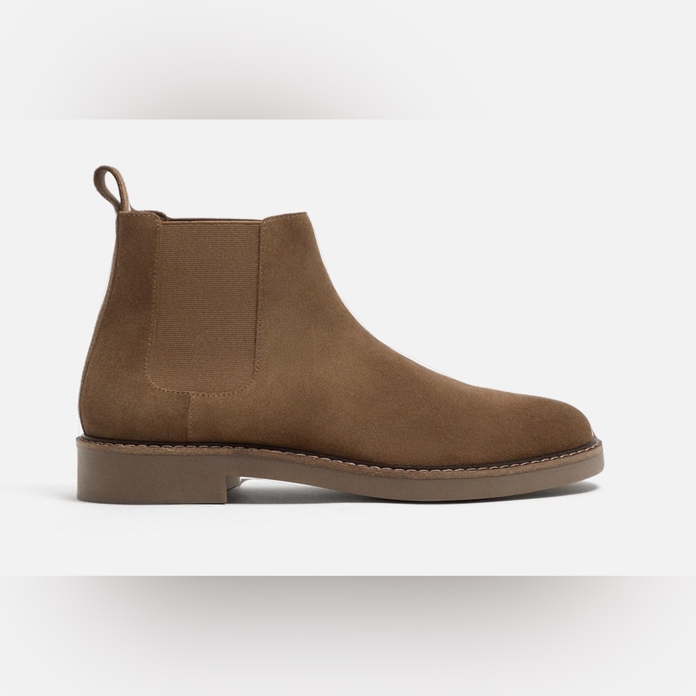 Zara Men’s Suede Leather Chelsea Boots